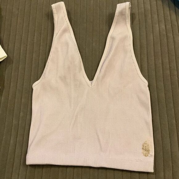 Free People Movement Ribbed V Neck Sports Bra - Picture 1 of 4
